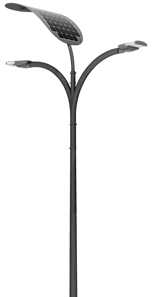 EnGo Leaf solar street light for variable sunlight areas